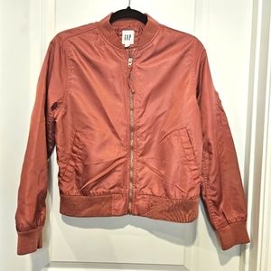 Gap Pink Nylon Bomber Jacket Pink Size S